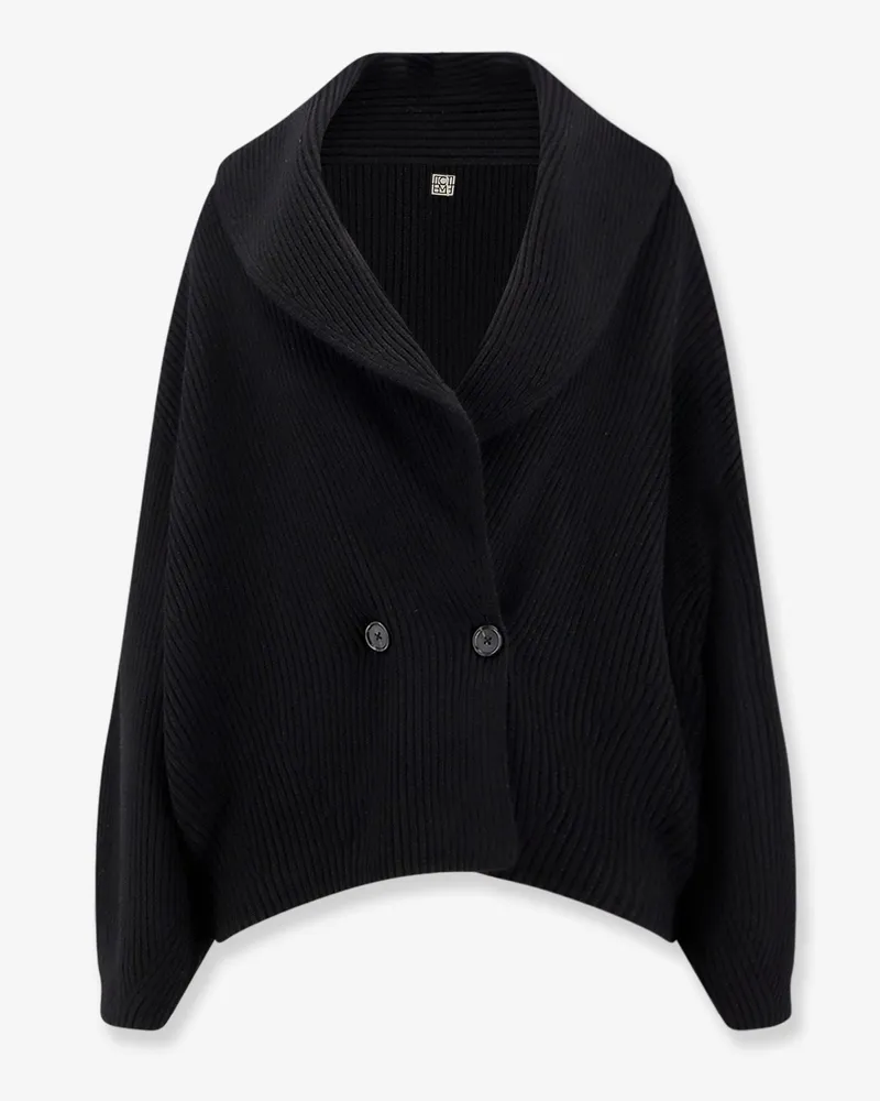 Totême Shawl-Lapel wool cardigan -  - gender_Woman Black