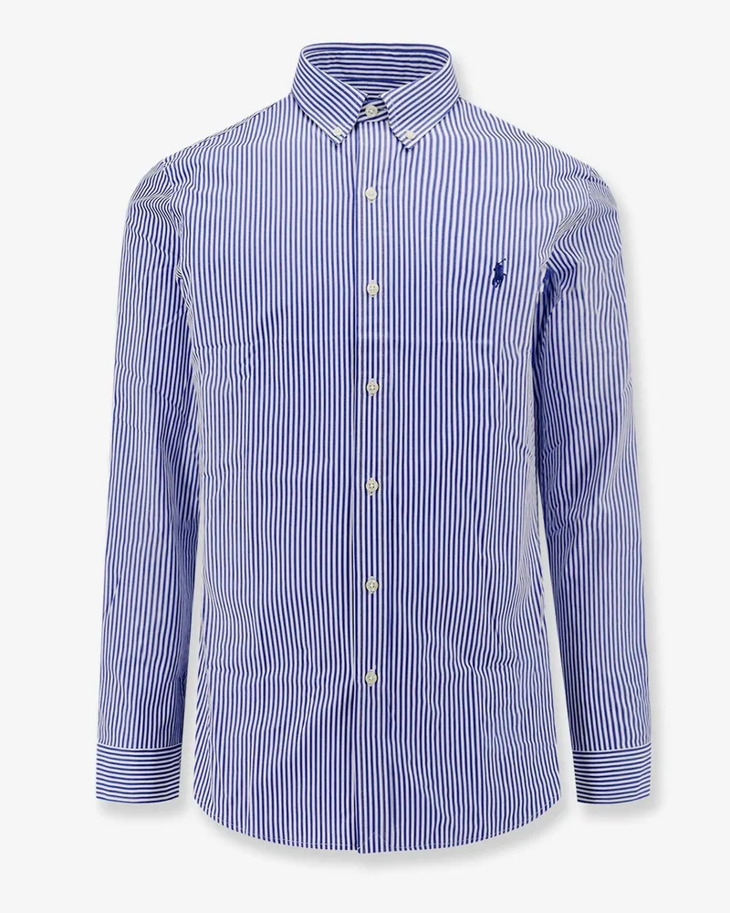 Ralph Lauren Striped stretch cotton shirt -  - gender_Man Blue