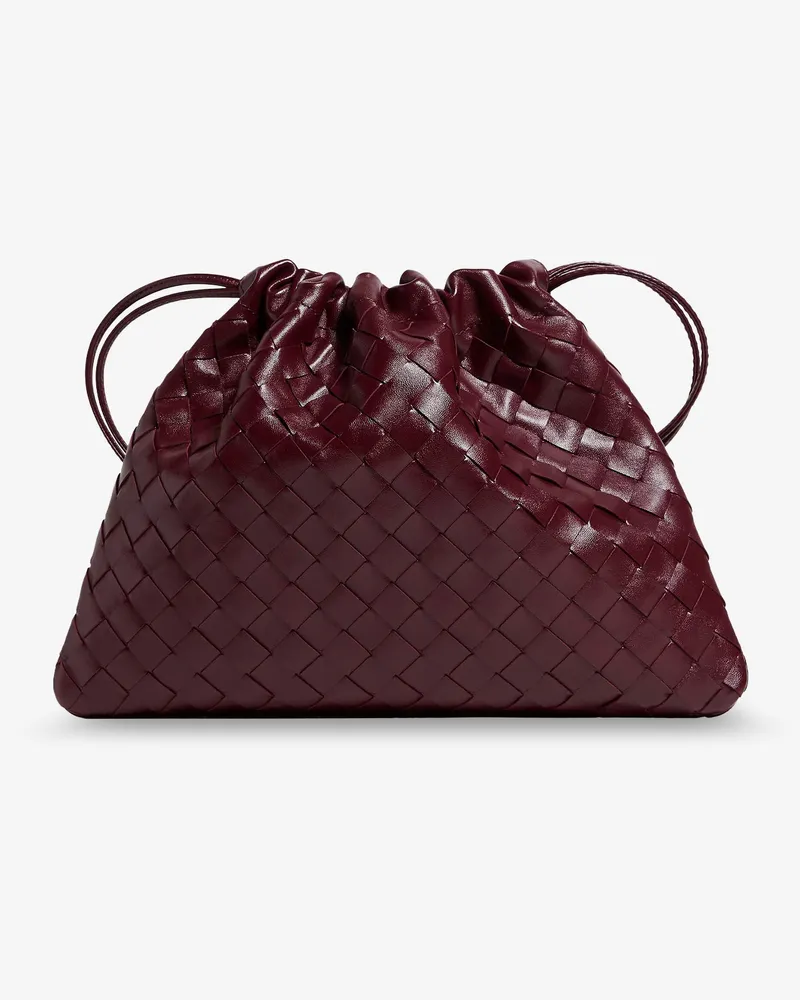 Bottega Veneta Medium Dustbag leather clutch bag with woven effect -  - gender_Woman Red