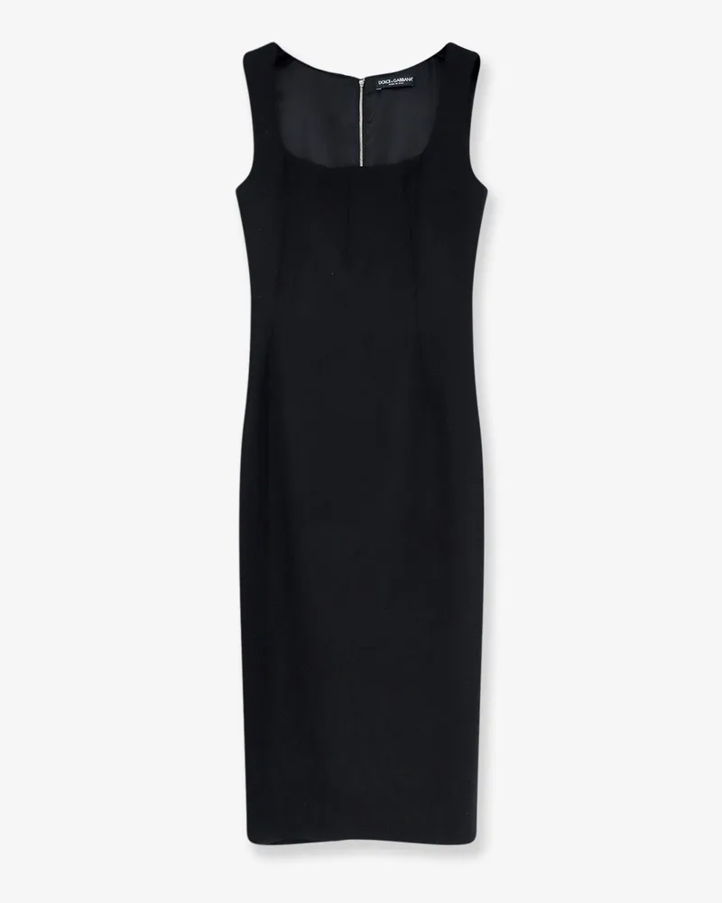 Dolce & Gabbana Virgin wool midi dress -  - gender_Woman Black