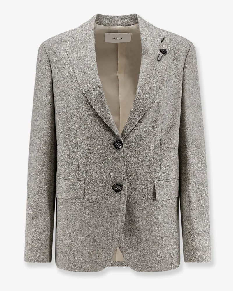 LARDINI Single-breasted virgin wool and viscose blazer -  - gender_Woman Grey