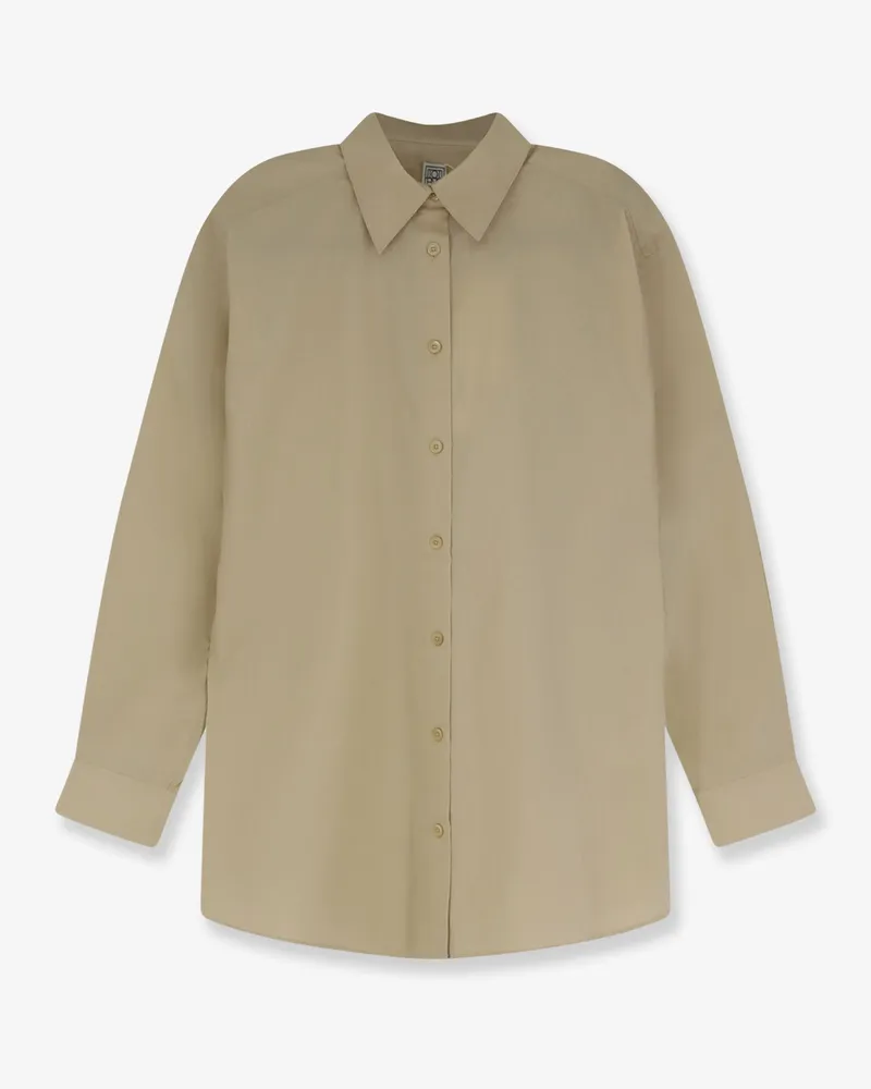 Totême Classic Tumbled organic cotton shirt -  - gender_Woman Beige