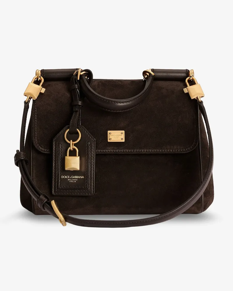 Dolce & Gabbana My Sicily handbag in suede -  - gender_Woman Brown