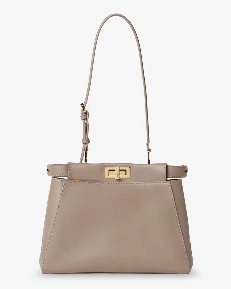 Fendi My Peekanno Small leather shoulder bag -  - gender_Woman Beige