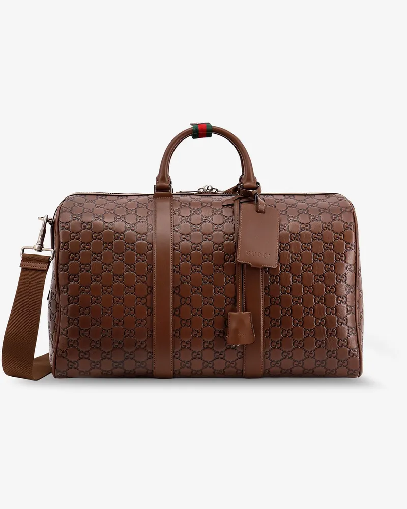 Gucci GG Emblem duffle bag -  - gender_Man Brown