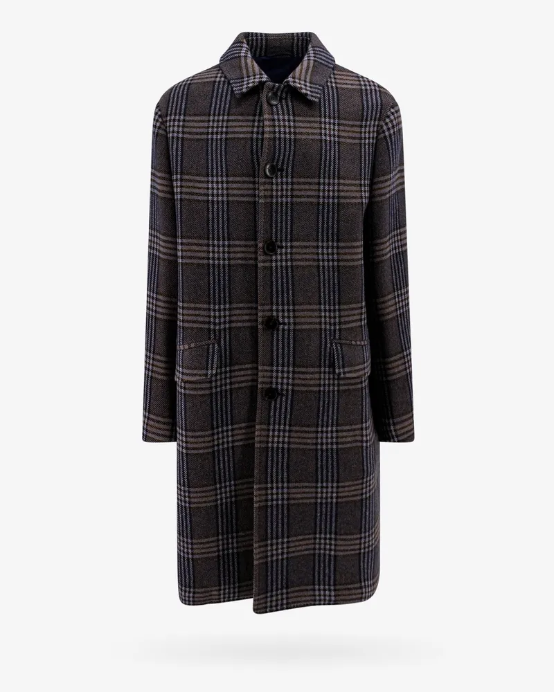 Etro Tartan wool and cashmere coat -  - gender_Man Multicolor