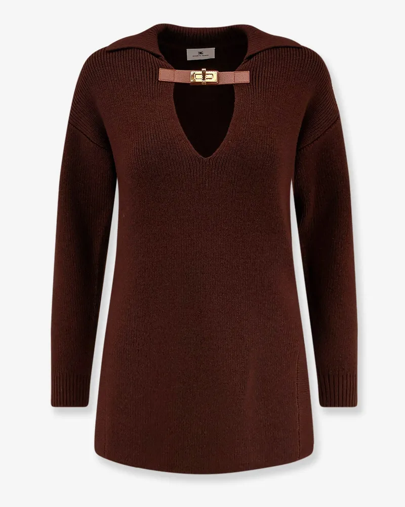 Elisabetta Franchi Wool blend sweater -  - gender_Woman Brown