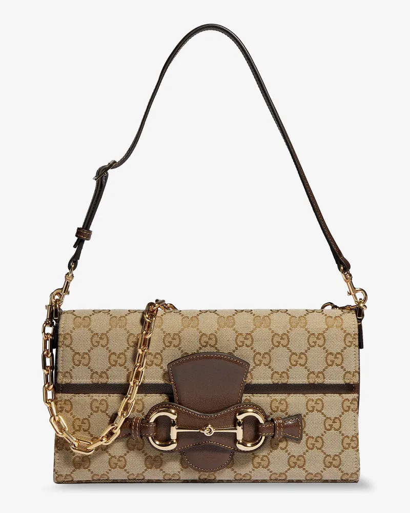 Gucci Ristretto GG fabric shoulder bag -  - gender_Woman Beige