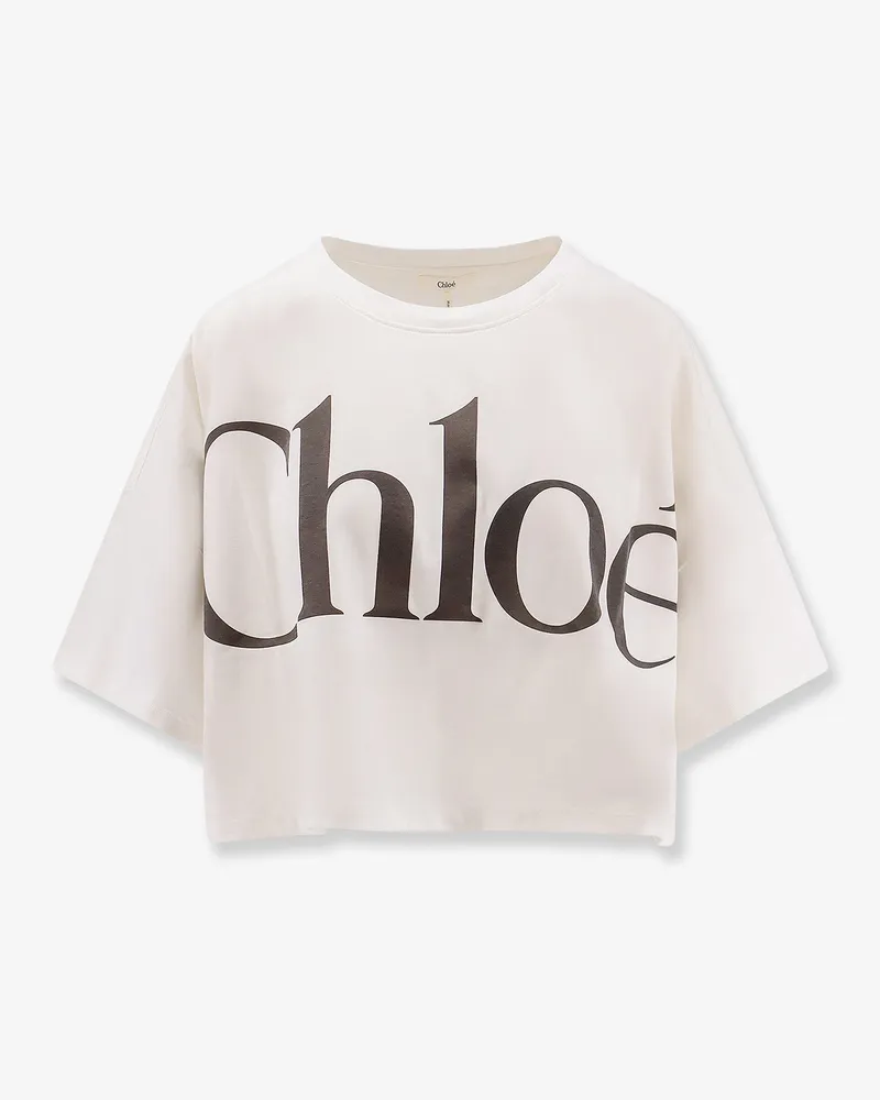 Chloé Cropped cotton t-shirt -  - gender_Woman White