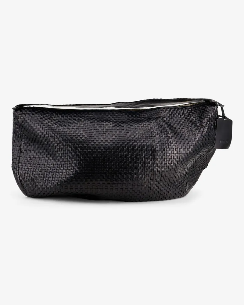 IBELIV Clip vegetable leather shoulder bag with woven pattern -  - gender_Woman Black