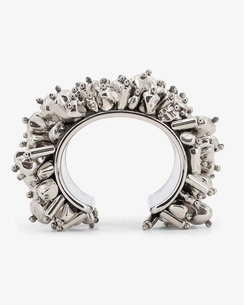 Dries van Noten Brass bracelet with jewel embellishments -  - gender_Woman Silver