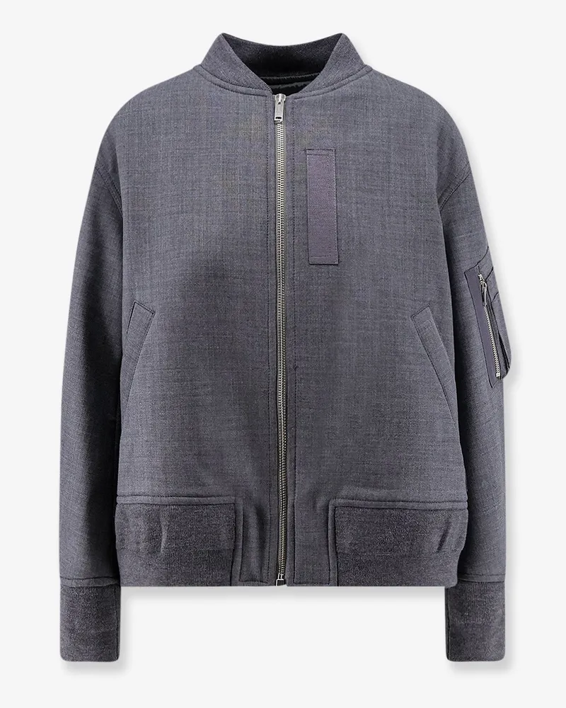 Semicouture Virgin wool blend bomber -  - gender_Woman Grey