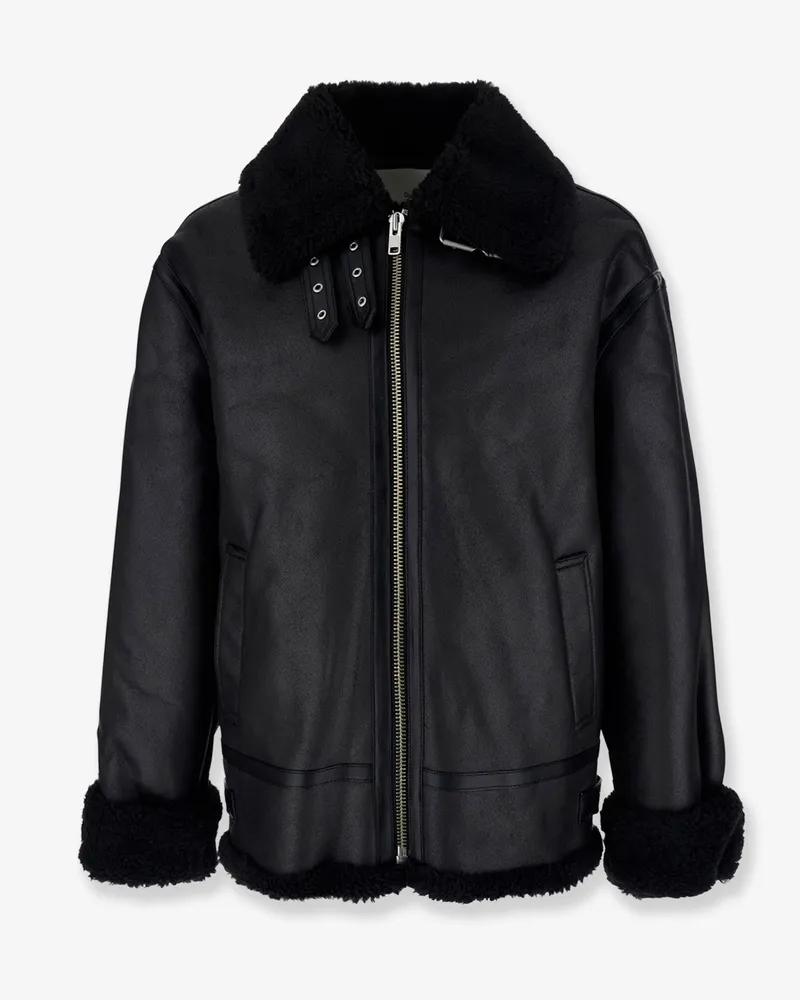 Dunst Unisex eco-shearling jacket -  - gender_Unisex Black