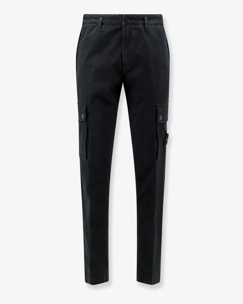 Stone Island Cargo stretch organic cotton trousers -  - gender_Man Black