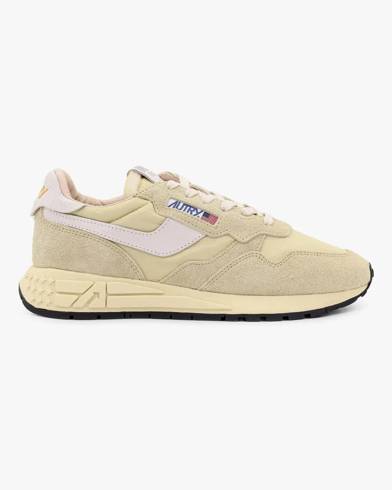 AUTRY Reelwind low leather and nylon sneakers -  - gender_Man Beige
