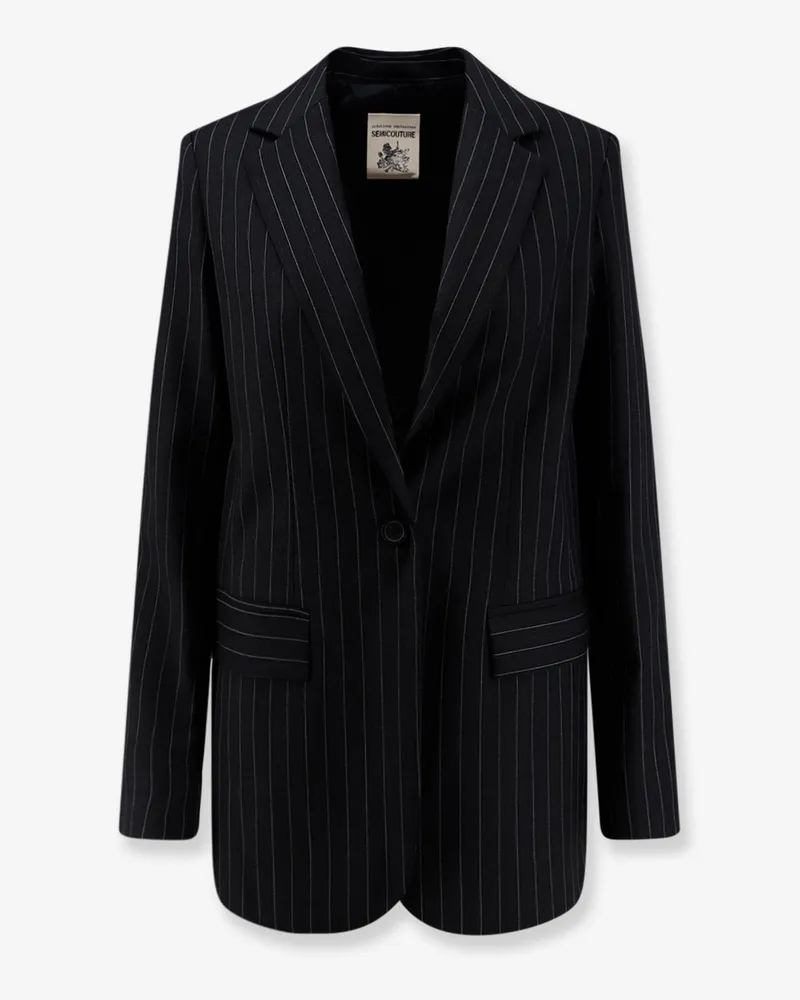 Semicouture Single-breasted virgin wool blend blazer -  - gender_Woman Grey