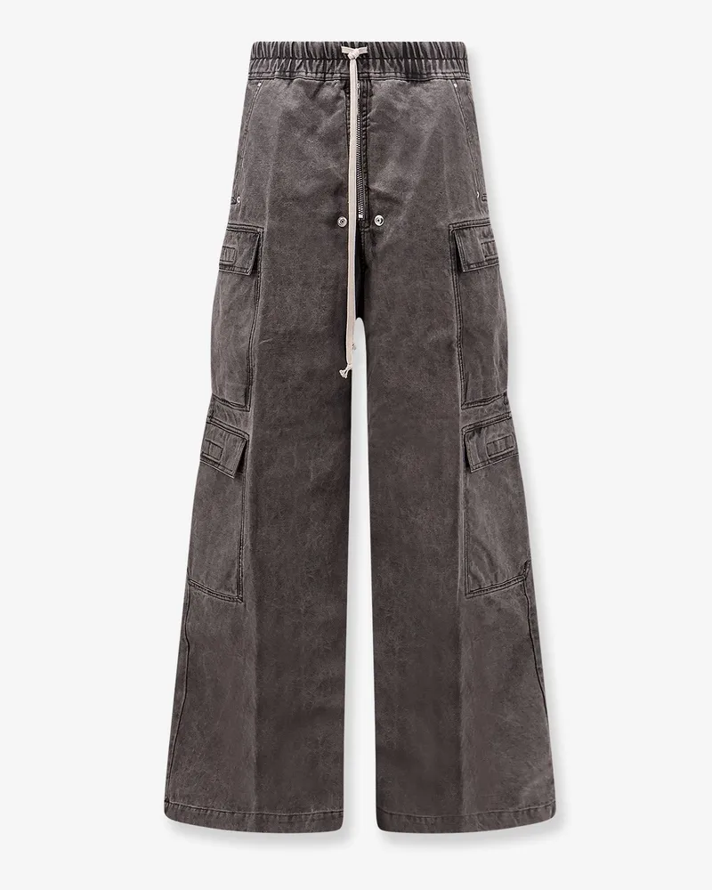 DRKSHDW by Rick Owens Cotton Double Cargo Jumbo Beas trousers -  - gender_Man Grey