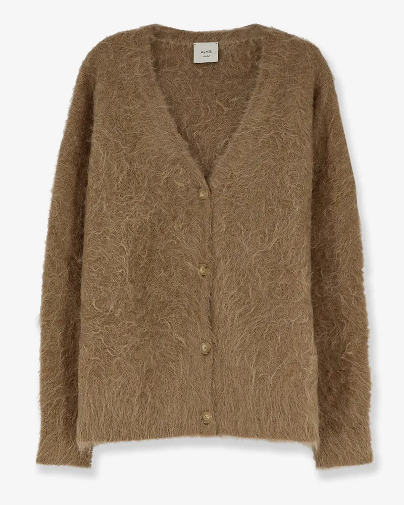 ALYSI Alpaca blend cardigan -  - gender_Woman Brown