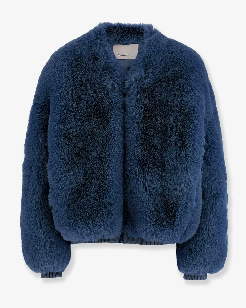 FRANKIE Shop Senna faux fur jacket -  - gender_Woman Blue