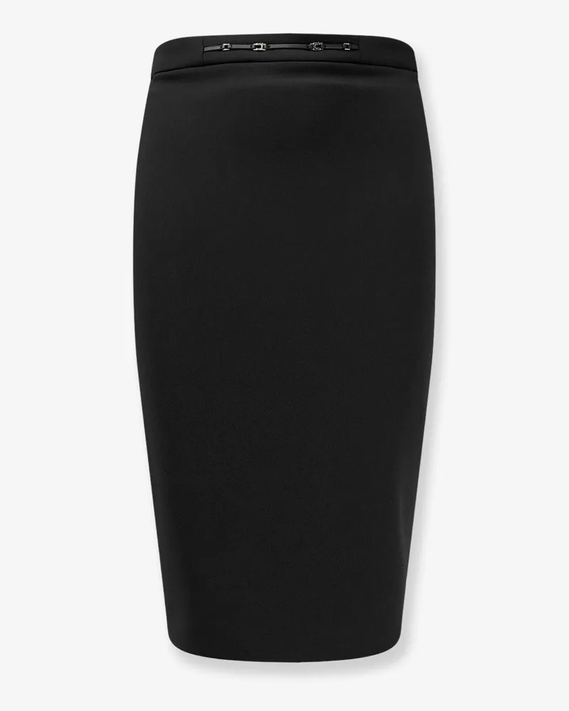 Elisabetta Franchi Essentials skirt with Monogram detail -  - gender_Woman Black