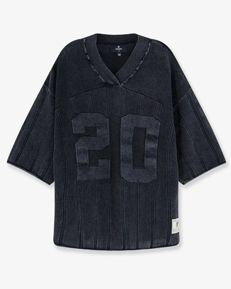 REPRESENT Cotton sweater with logo patch on the bottom -  - gender_Man Grey