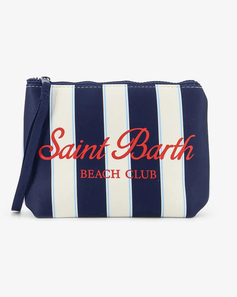 MC2 Saint Barth Aline scuba clutch with striped pattern -  - gender_Man Blue