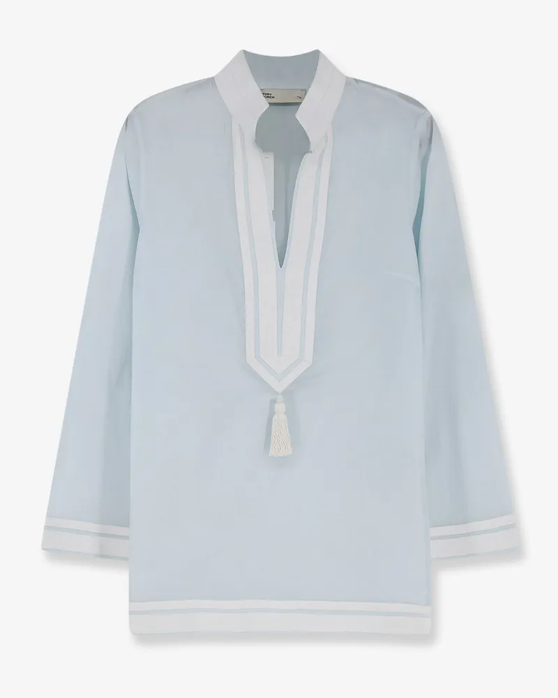 Tory Burch Cotton Tory Tunic Shirt -  - gender_Woman Blue