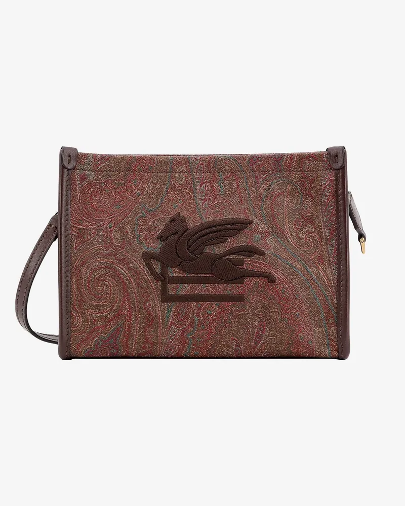 Etro Pegaso Arnica Paisley fabric Pouch -  - gender_Woman Brown