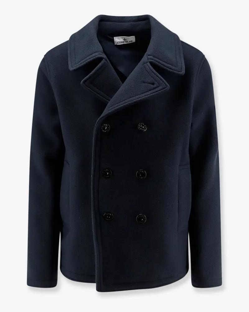 Stone Island Wool blend coat -  - gender_Man Blue