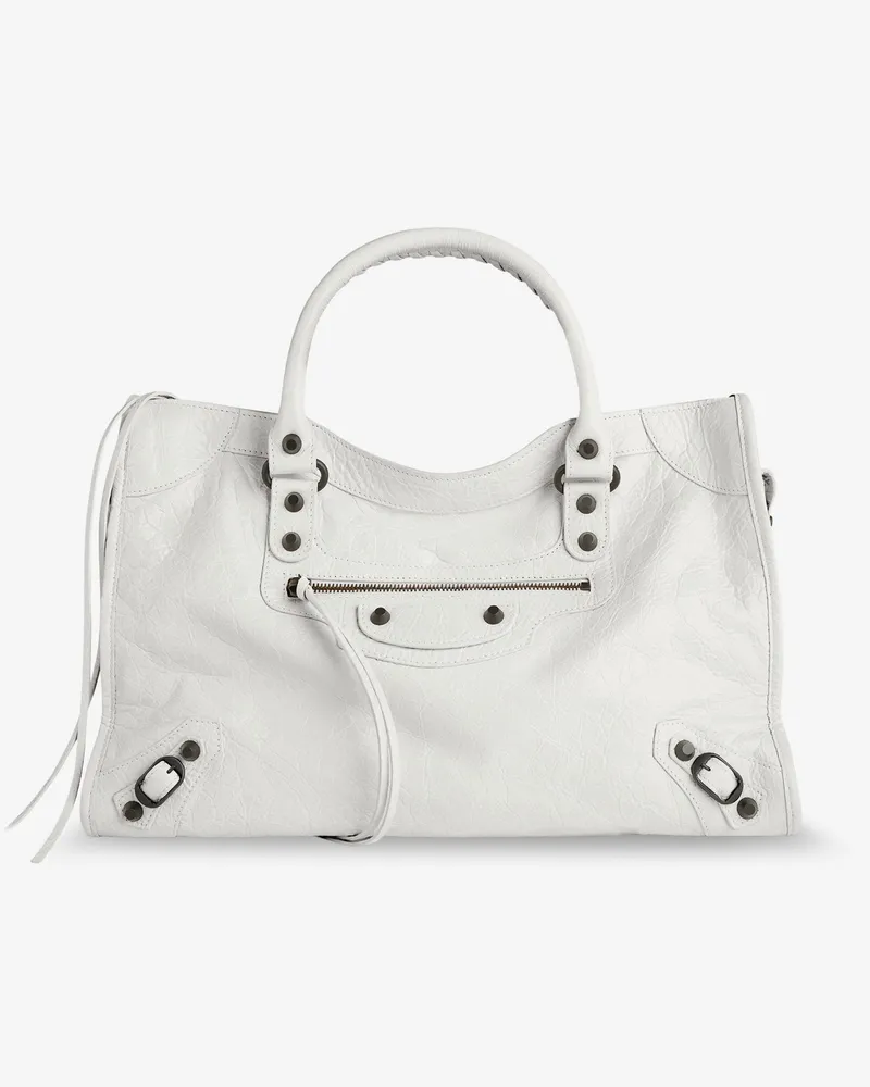 Balenciaga Le City Medium leather shoulder bag -  - gender_Woman White