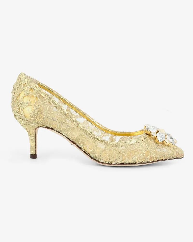 Dolce & Gabbana Bellucci in lurex lace decolletè -  - gender_Woman Gold