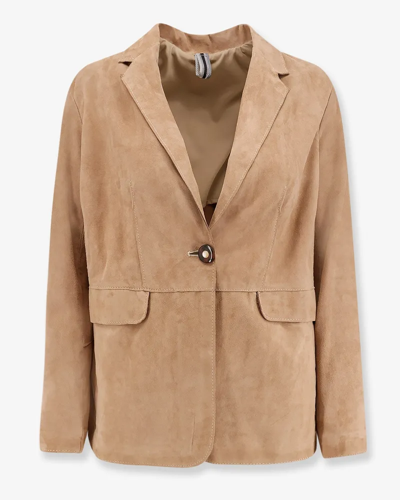 DFOUR Suede Jacket -  - gender_Woman Beige