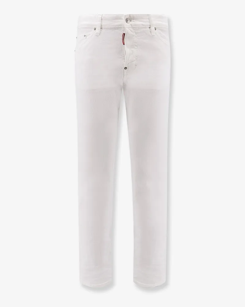 Dsquared2 Stretch cotton trouser with white bull tag -  - gender_Man White