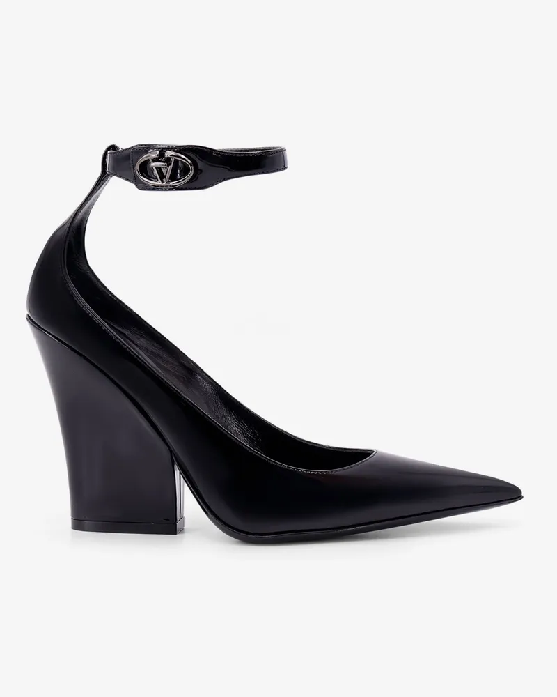 Valentino Garavani Patent leather décolleté with vlogo the bold buckle -  - gender_Woman Black