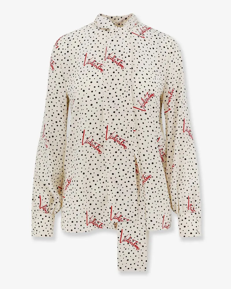Valentino Garavani Bollicine Plusdepois Crepe De Chine Shirt -  - gender_Woman White