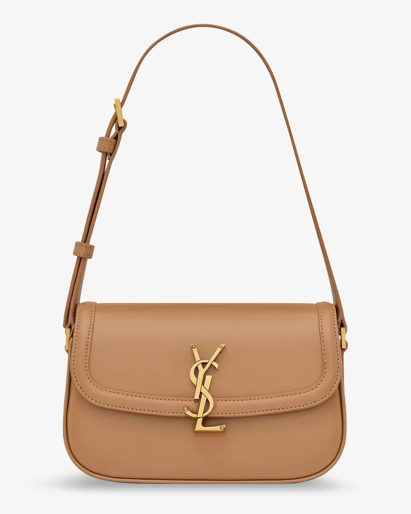 Saint Laurent Solferino leather shoulder bag -  - gender_Woman Beige