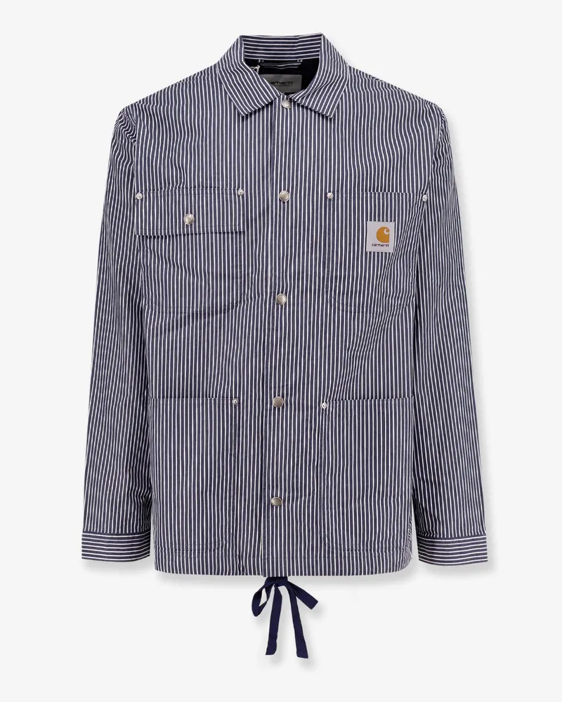 Carhartt WIP Notus Coach striped cotton jacket -  - gender_Man Blue