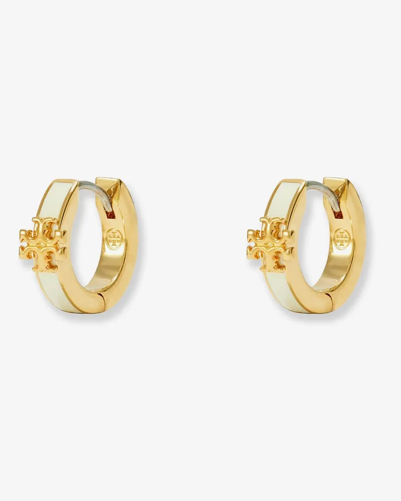 Tory Burch Icon Enamel Huggie Earrings -  - gender_Woman Gold