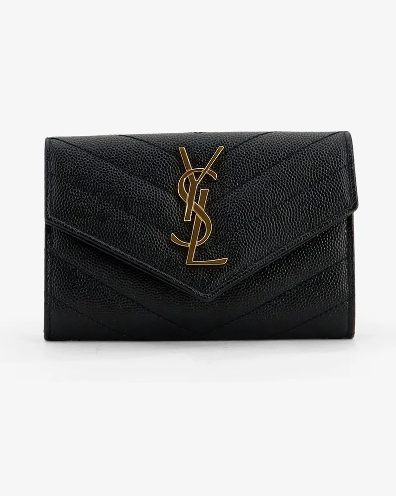 Saint Laurent Cassandre leather wallet -  - gender_Woman Black