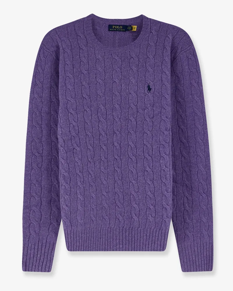 Ralph Lauren Wool and cashmere cable-knit sweater -  - gender_Man Purple