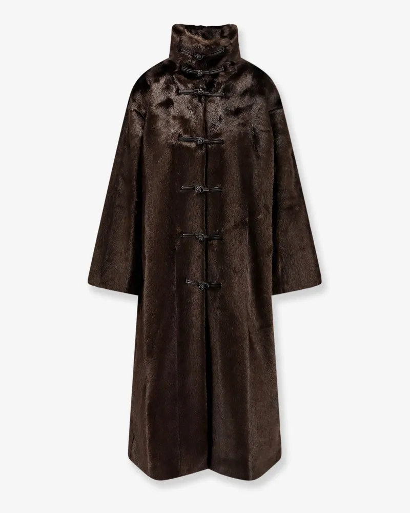 Róhe Mandarin faux fur coat -  - gender_Woman Brown