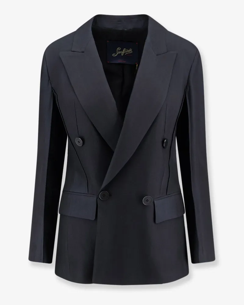 Seafarer Carmen virgin wool and silk blazer -  - gender_Woman Black