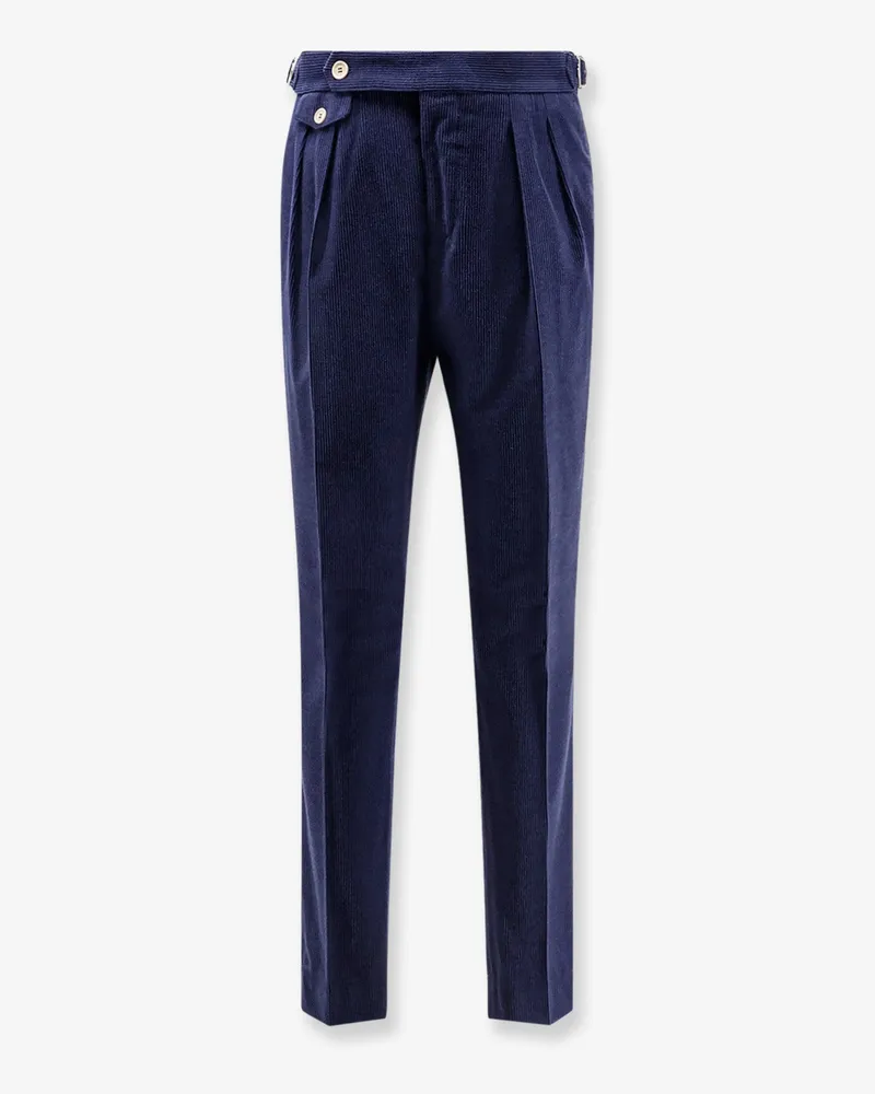 Brunello Cucinelli Wool corduroy trousers -  - gender_Man Blue