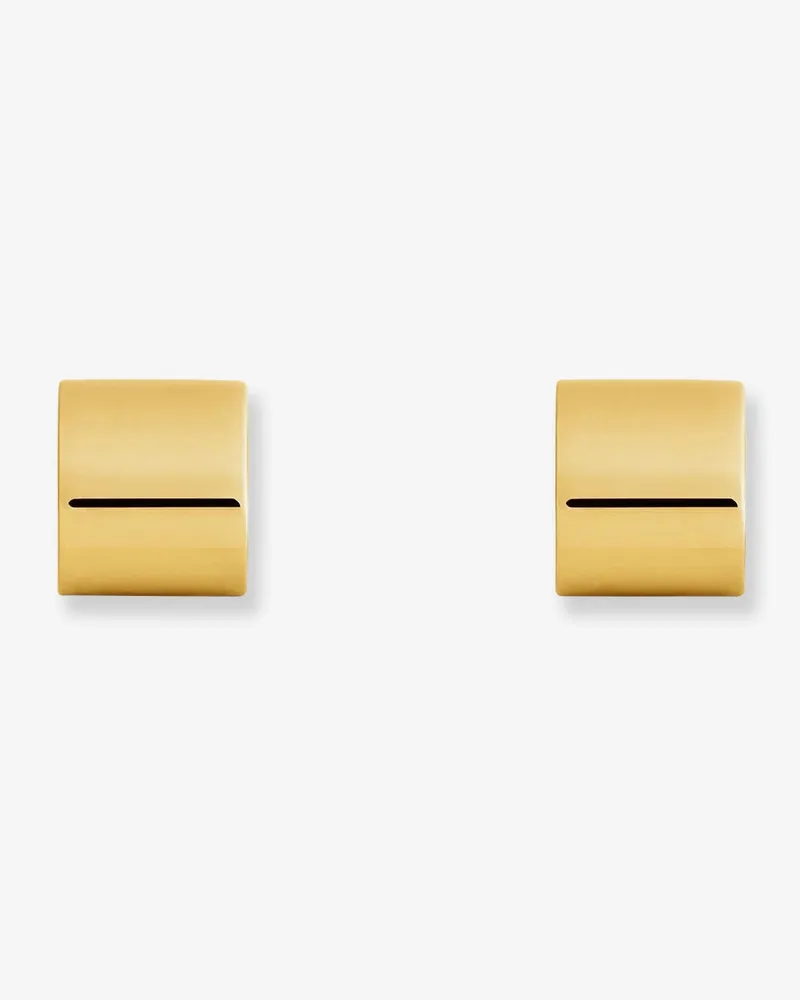 Totême Brass Huggie Earrings -  - gender_Woman Gold