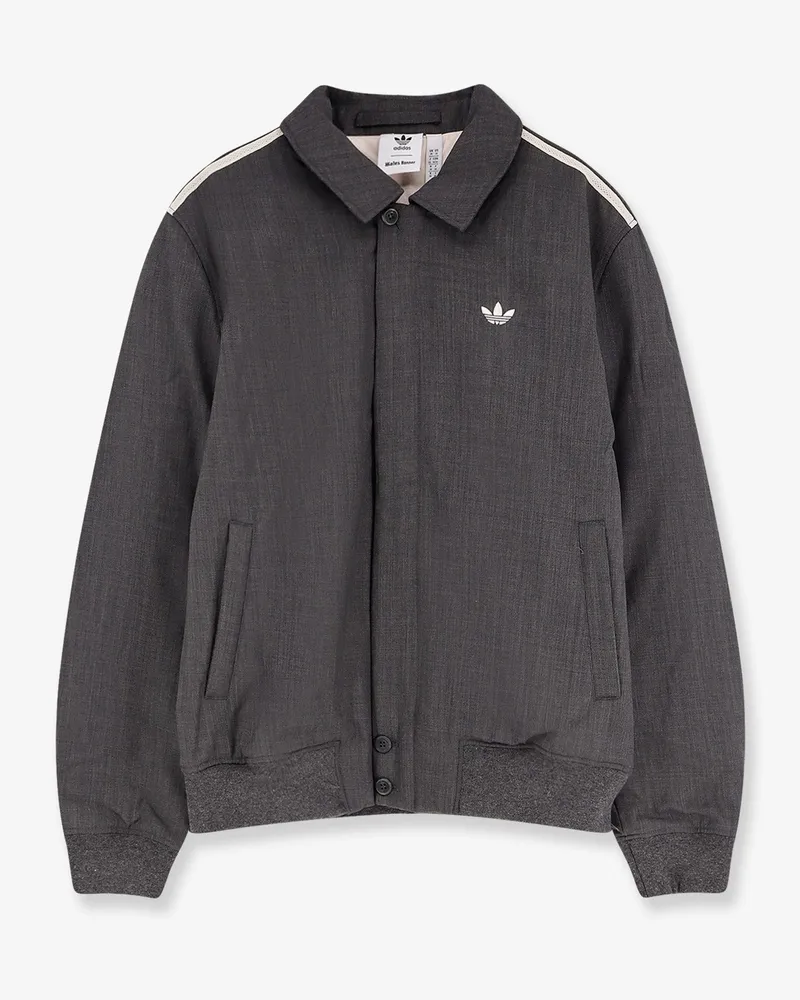 adidas Wool blend jacket with embroidered logo on the front -  - gender_Man Grey