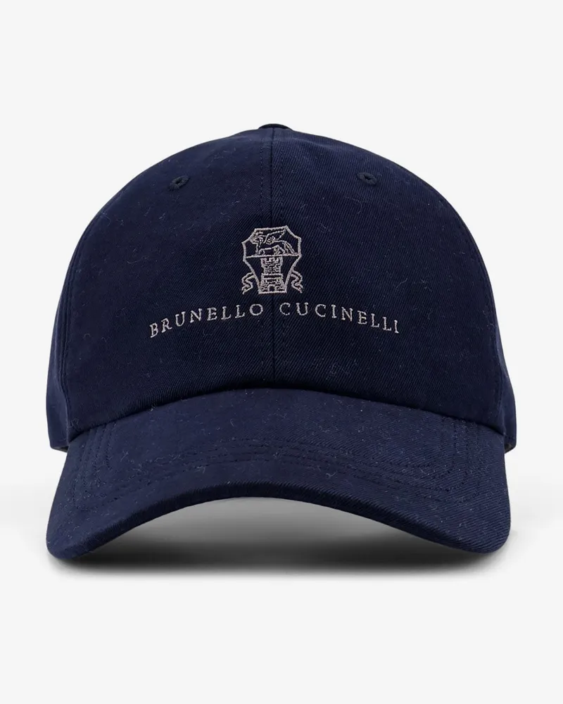 Brunello Cucinelli Cotton Baseball Hat -  - gender_Man Blue