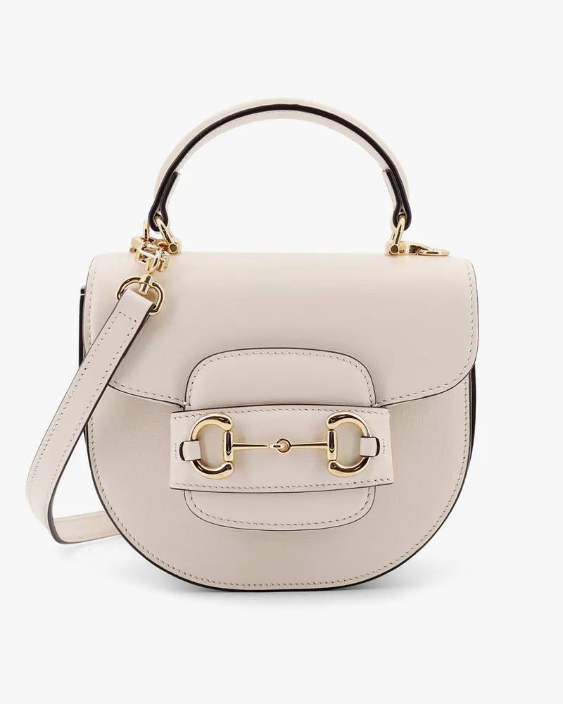 Gucci Leather handbag with horsebit detail on the front -  - gender_Woman White