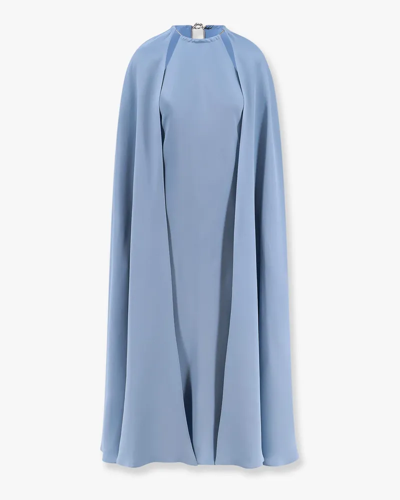 Max Mara Managua silk long dress with silk cape and metal detail -  - gender_Woman Blue