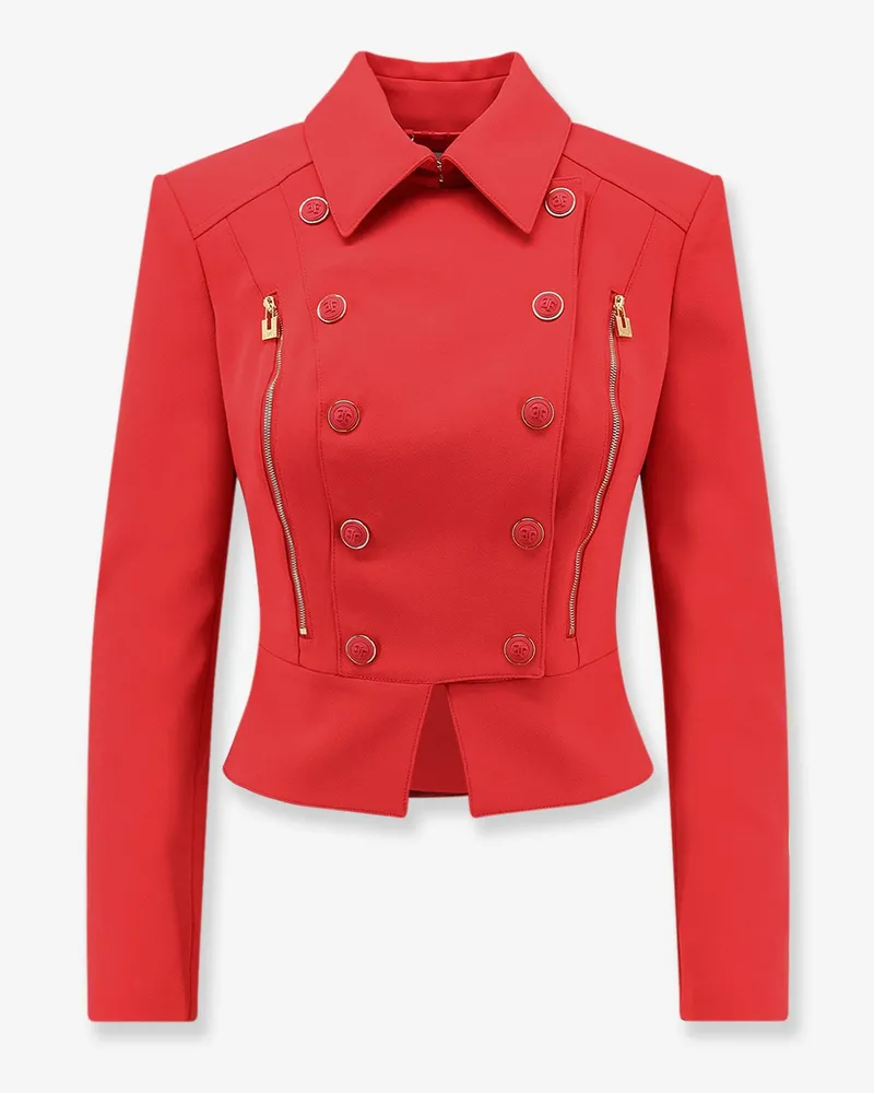 Elisabetta Franchi Cropped Blazer with buttons -  - gender_Woman Red
