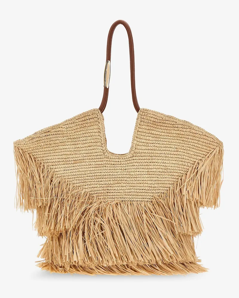 Zimmermann Goldentime raffia shoulder bag -  - gender_Woman Beige